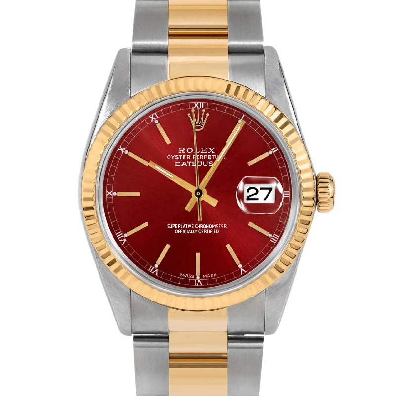 Rolex Datejust 36mm | 16233-RED-STK-FLT-OYS