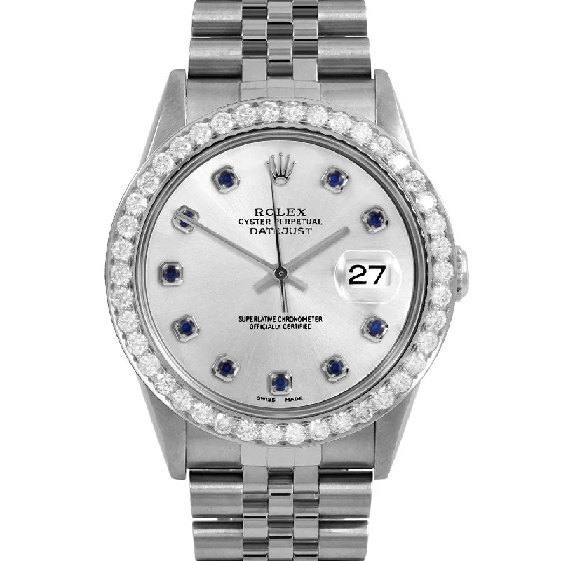 Rolex Datejust 36mm | 16234-SLV-SPH-AM-25CT-JBL