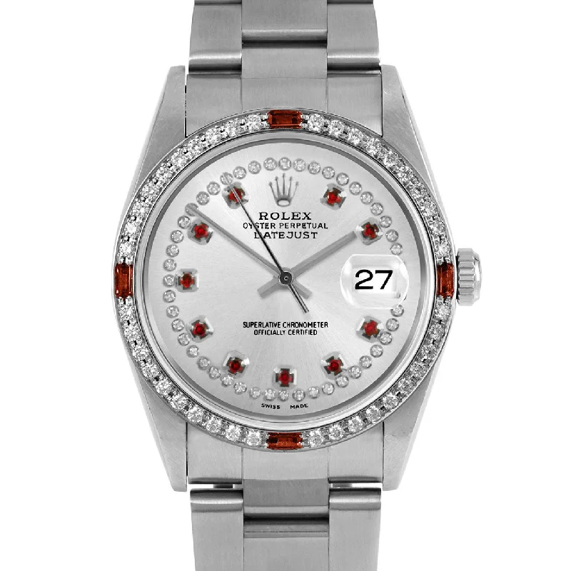 Rolex Datejust 36mm | 16234-SLV-STRR-4RBY-OYS