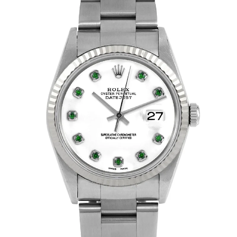 Rolex Datejust 36mm | 16234-WHT-EMD-AM-FLT-OYS