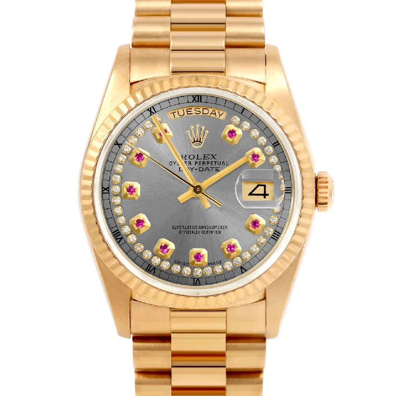 Rolex Day-Date 36mm | 18038-SLT-STRR-FLT-PRS