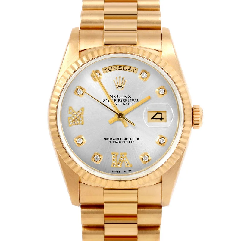 Rolex Day-Date 36mm | 18038-SLV-8DR69-FLT-PRS