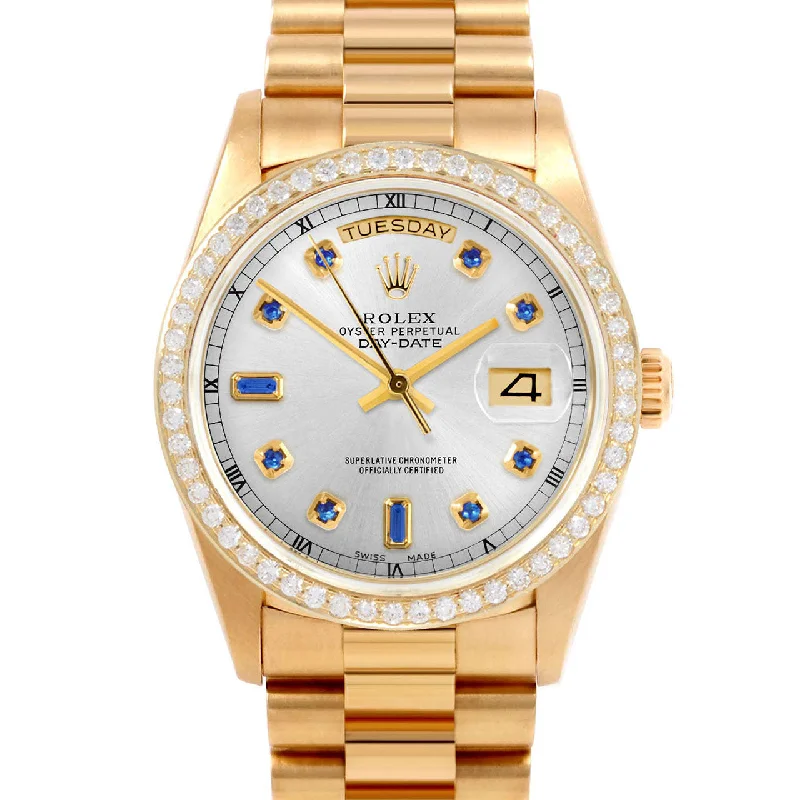 Rolex Day-Date 36mm | 18038-SLV-SPH-AM-BDS-PRS