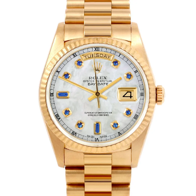 Rolex Day-Date 36mm | 18038-WMOP-SPH-AM-FLT-PRS