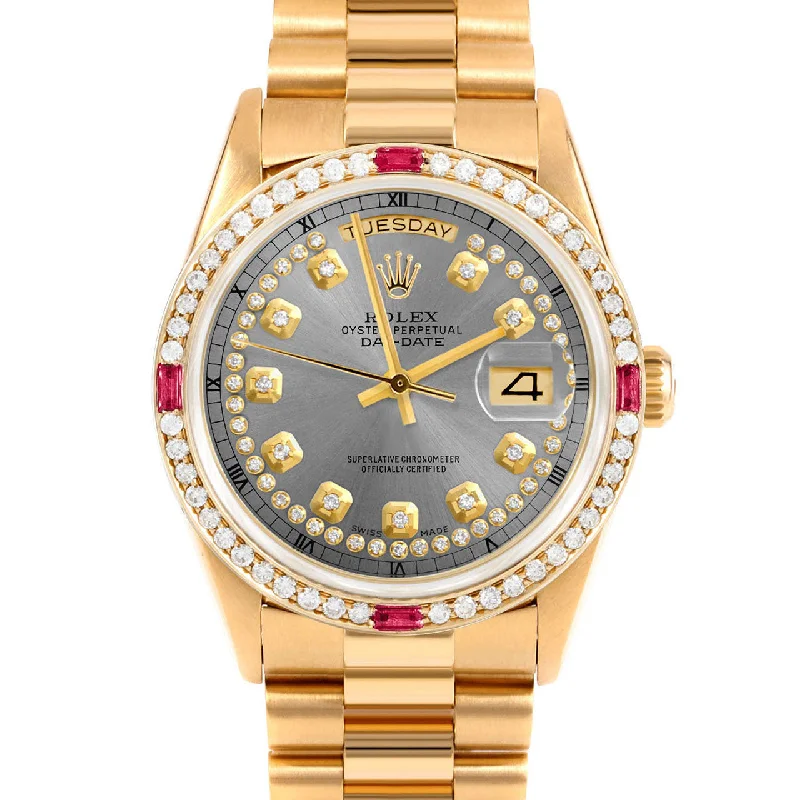 Rolex Day-Date 36mm | 18238-SLT-STRD-4RBY-PRS