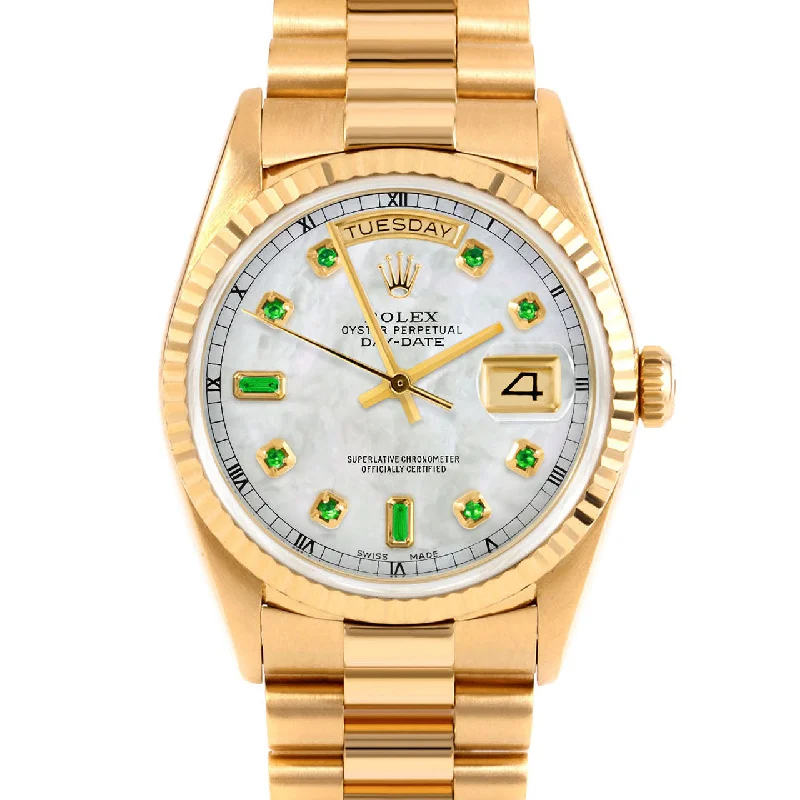 Rolex Day-Date 36mm | 18238-WMOP-EMD-AM-FLT-PRS