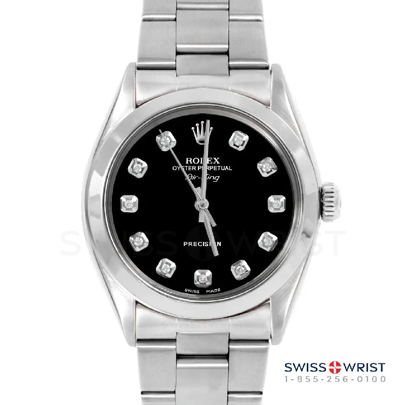 Rolex Air King 34mm | 5500-SS-BLK-DIA-AM-SMT-OYS