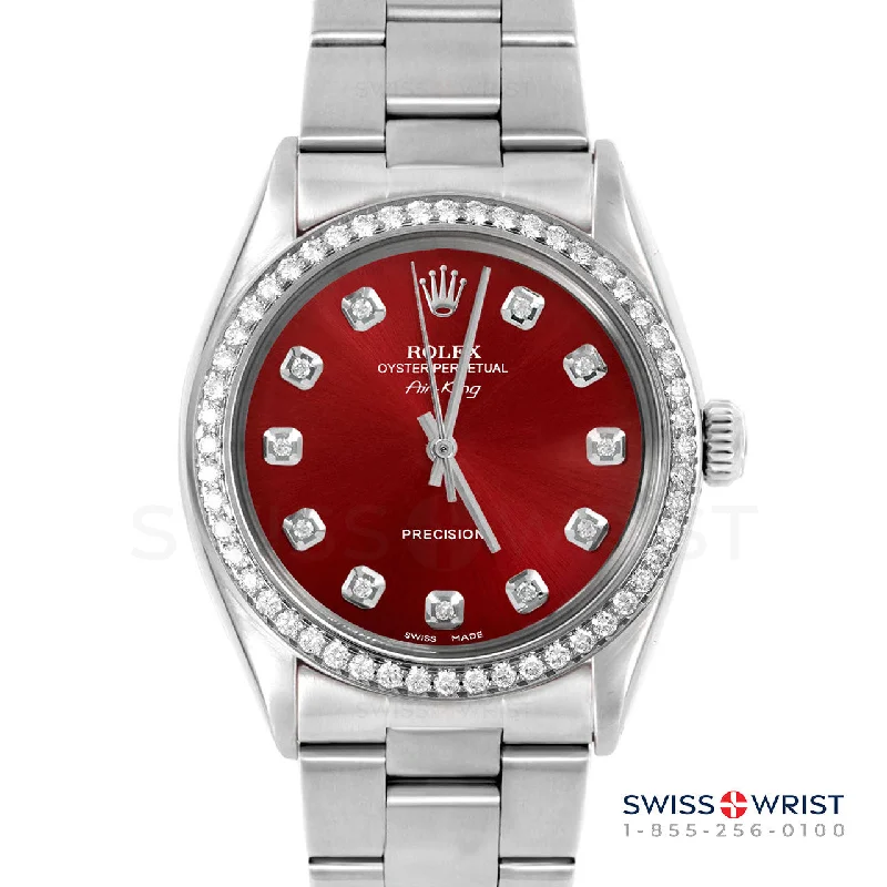 Rolex Air King 34mm | 5500-SS-RED-DIA-AM-BDS-OYS