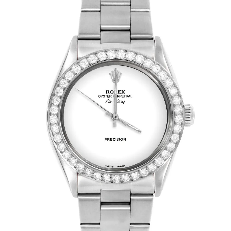 Rolex Air King 34mm | 5500-SS-WHT-NOHM-2CT-OYS