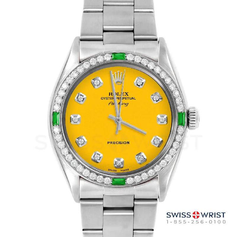 Rolex Air King 34mm | 5500-SS-YLW-DIA-AM-4EMD-OYS