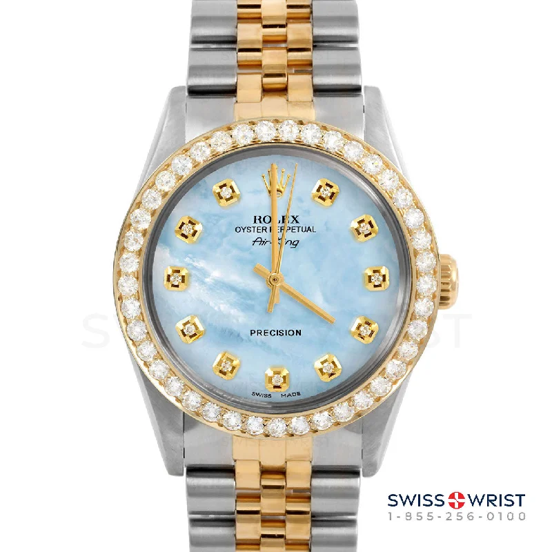 Rolex Air King 34mm | 5500-TT-LBMOP-DIA-AM-2CT-JBL