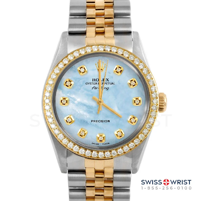 Rolex Air King 34mm | 5500-TT-LBMOP-DIA-AM-BDS-JBL