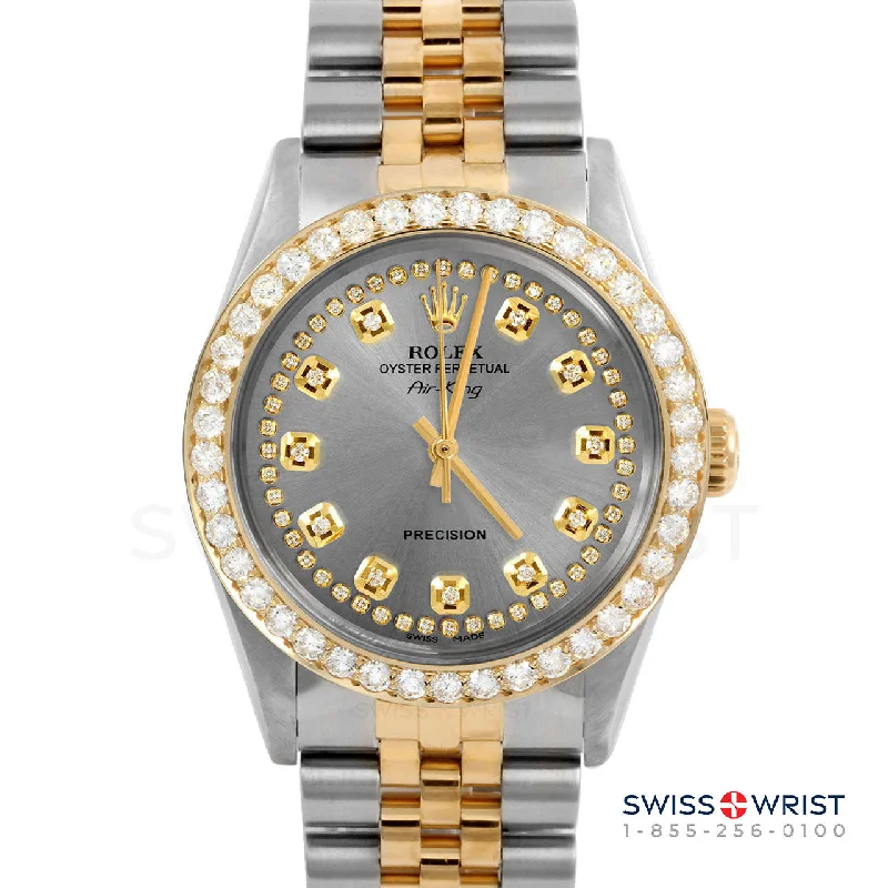 Rolex Air King 34mm | 5500-TT-SLT-STRD-2CT-JBL