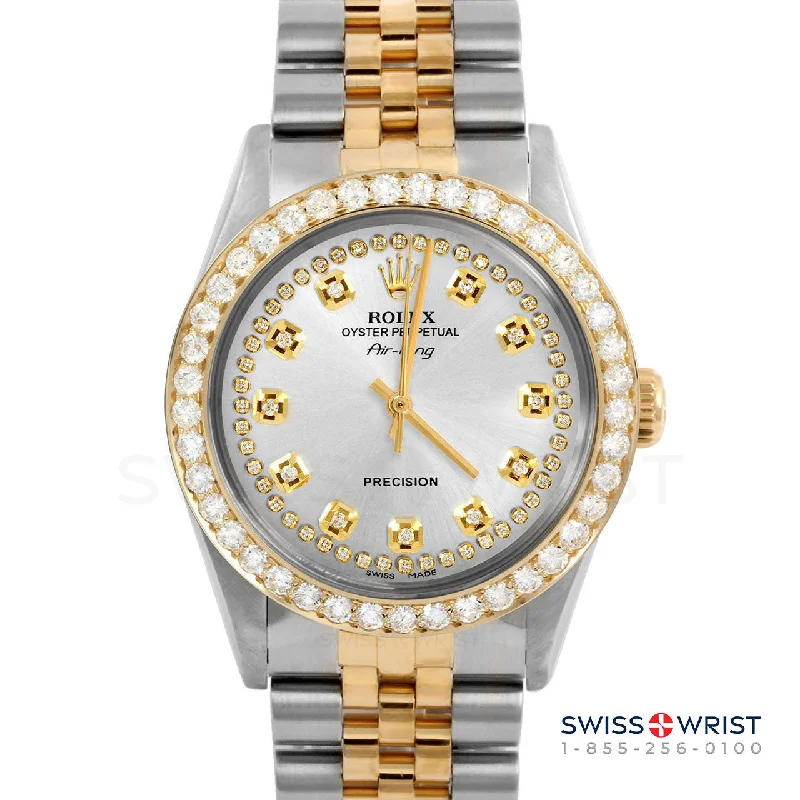 Rolex Air King 34mm | 5500-TT-SLV-STRD-2CT-JBL