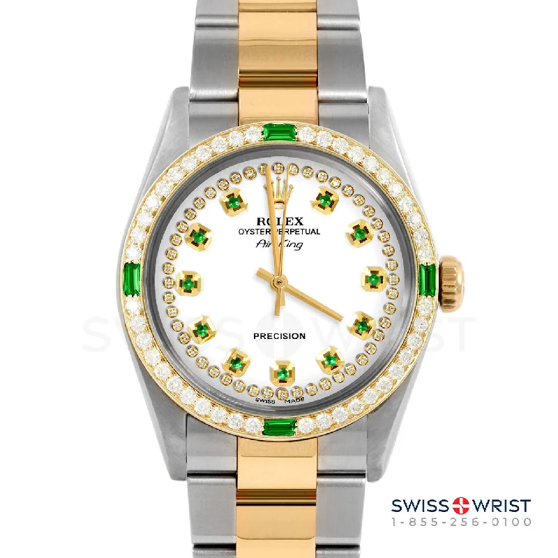 Rolex Air King 34mm | 5500-TT-WHT-STRE-4EMD-OYS