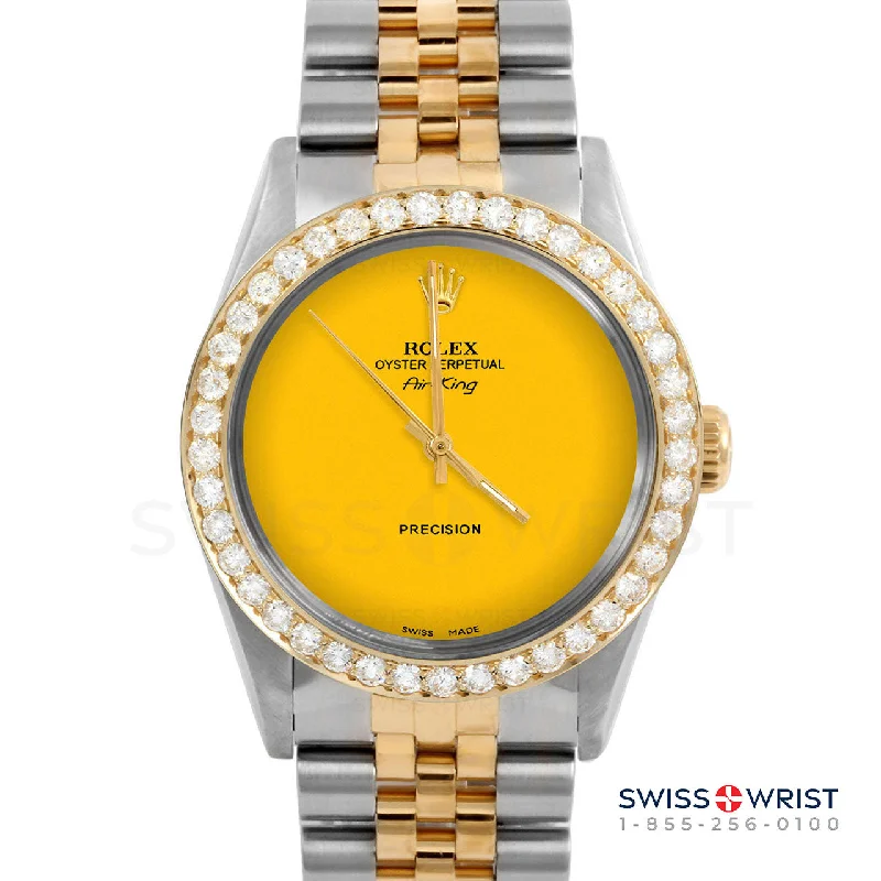 Rolex Air King 34mm | 5500-TT-YLW-NOHM-2CT-JBL