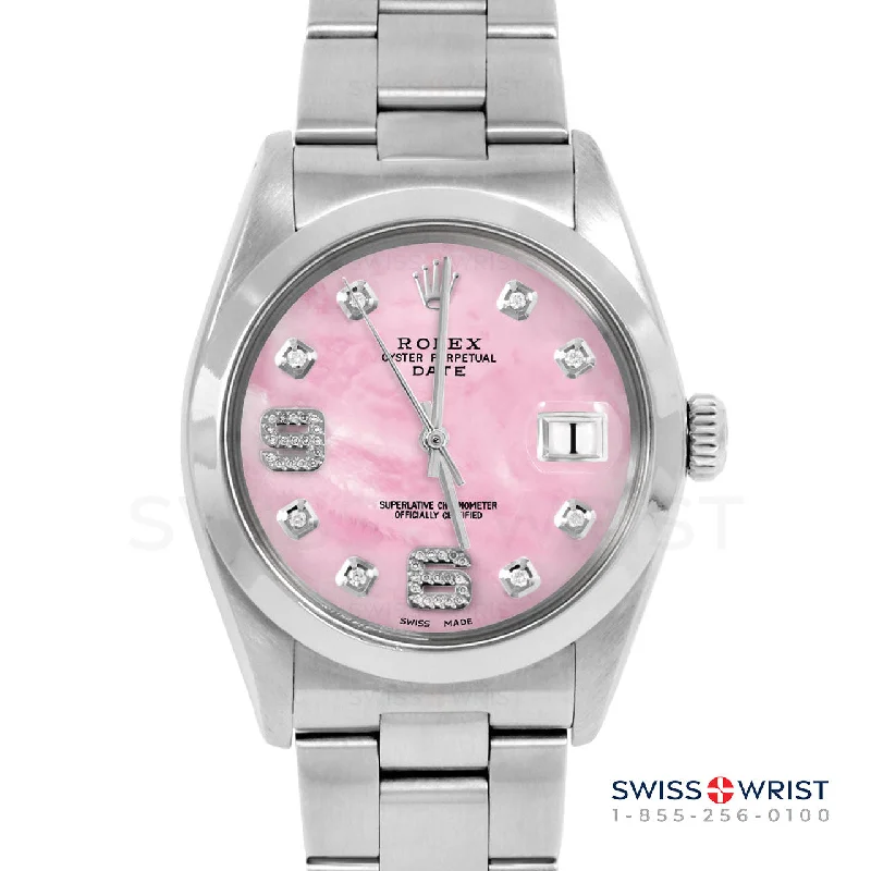 Rolex Date 34mm | 1500-SS-PMOP-8DA69-SMT-OYS