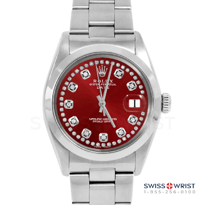 Rolex Date 34mm | 1500-SS-RED-STRD-SMT-OYS