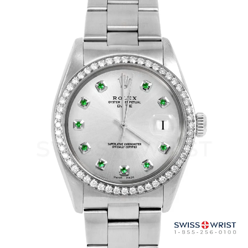 Rolex Date 34mm | 1500-SS-SLV-EMD-AM-BDS-OYS