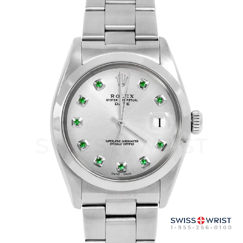 Rolex Date 34mm | 1500-SS-SLV-EMD-AM-SMT-OYS