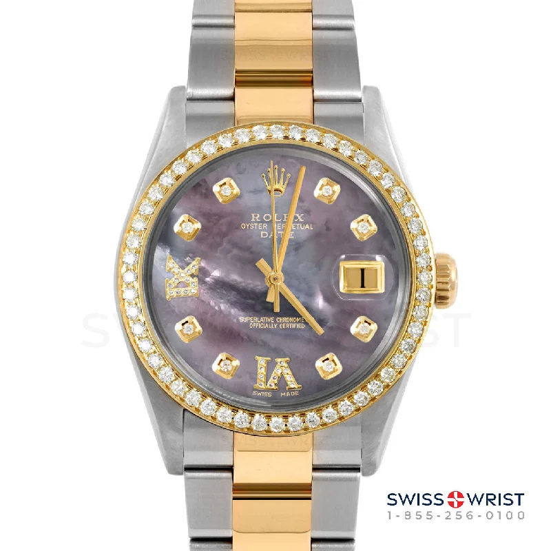 Rolex Date 34mm | 1500-TT-BMOP-8DR69-BDS-OYS