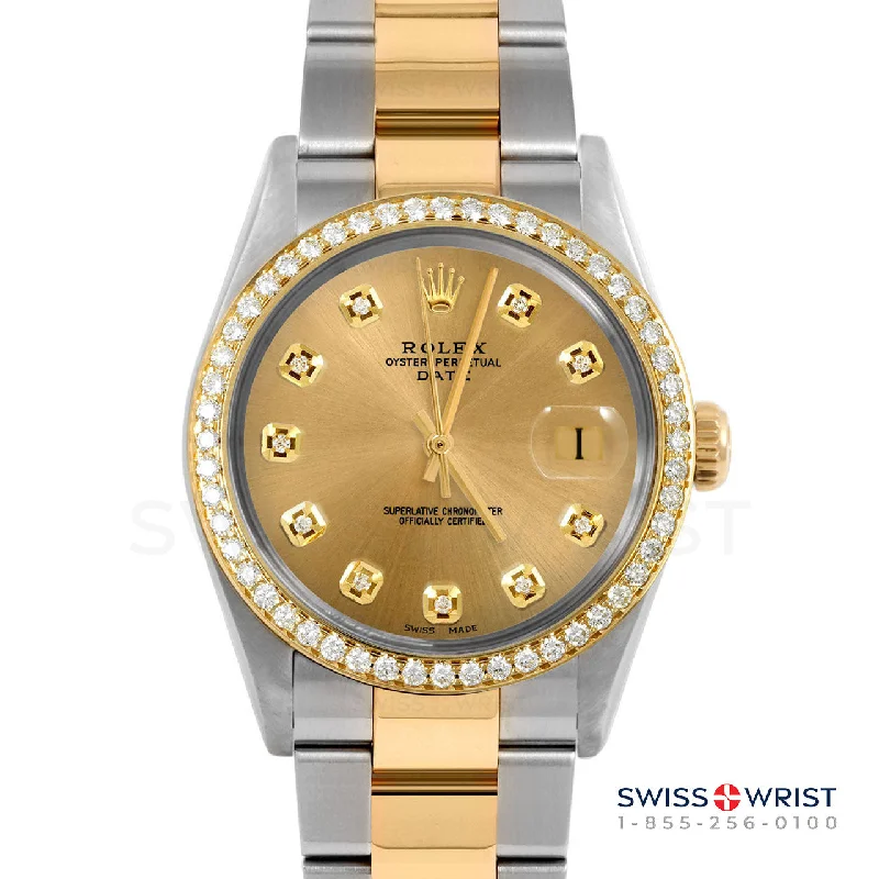 Rolex Date 34mm | 1500-TT-CHM-DIA-AM-BDS-OYS