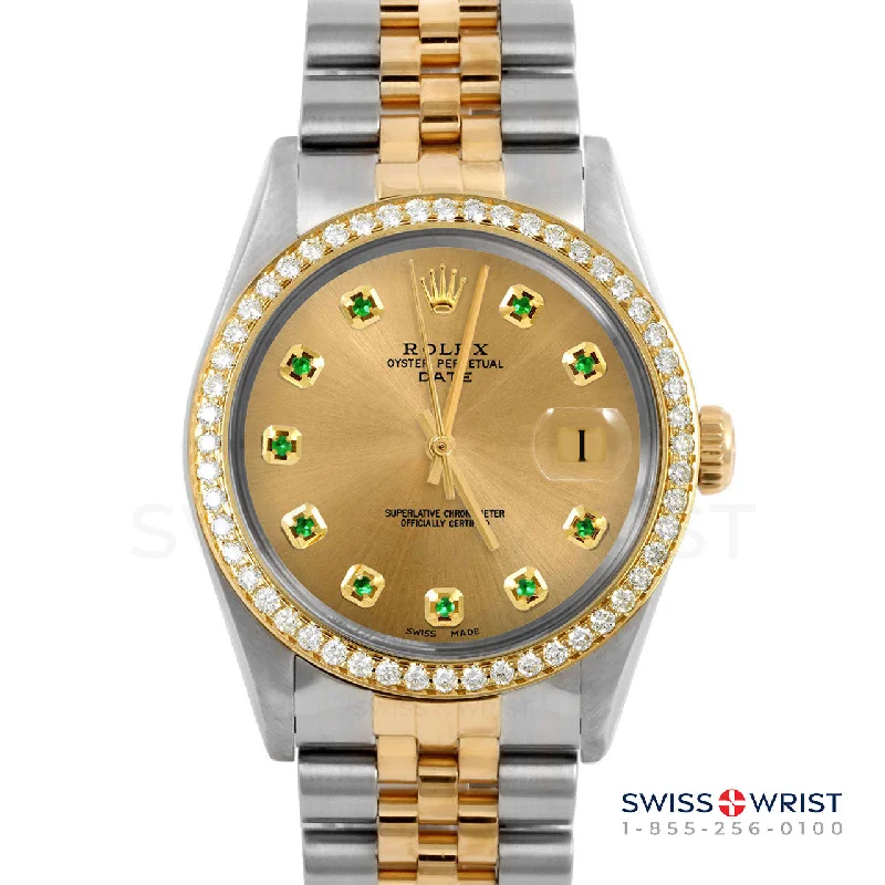 Rolex Date 34mm | 1500-TT-CHM-EMD-AM-BDS-JBL