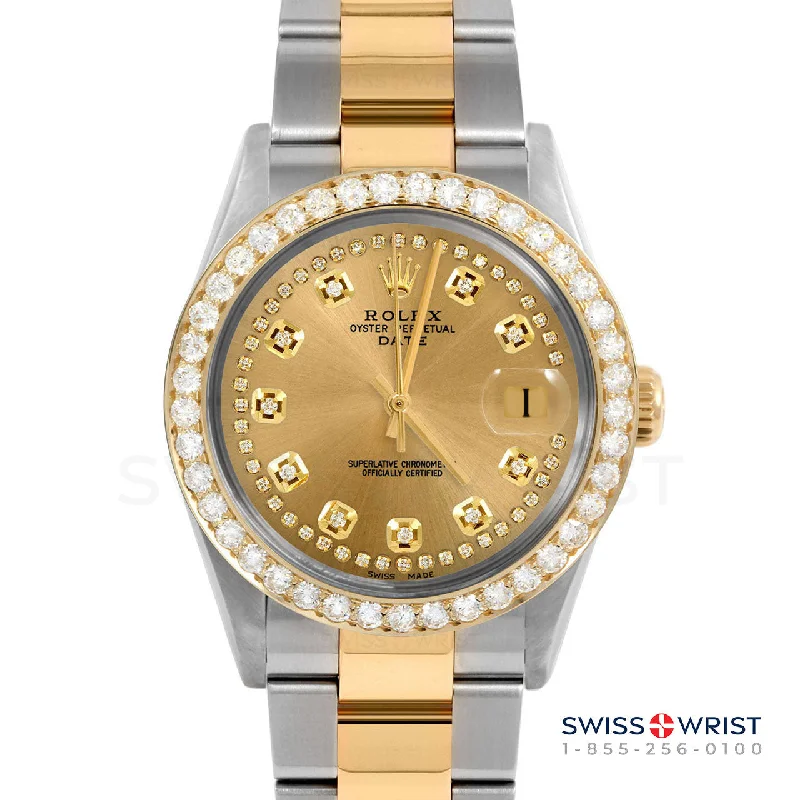 Rolex Date 34mm | 1500-TT-CHM-STRD-2CT-OYS