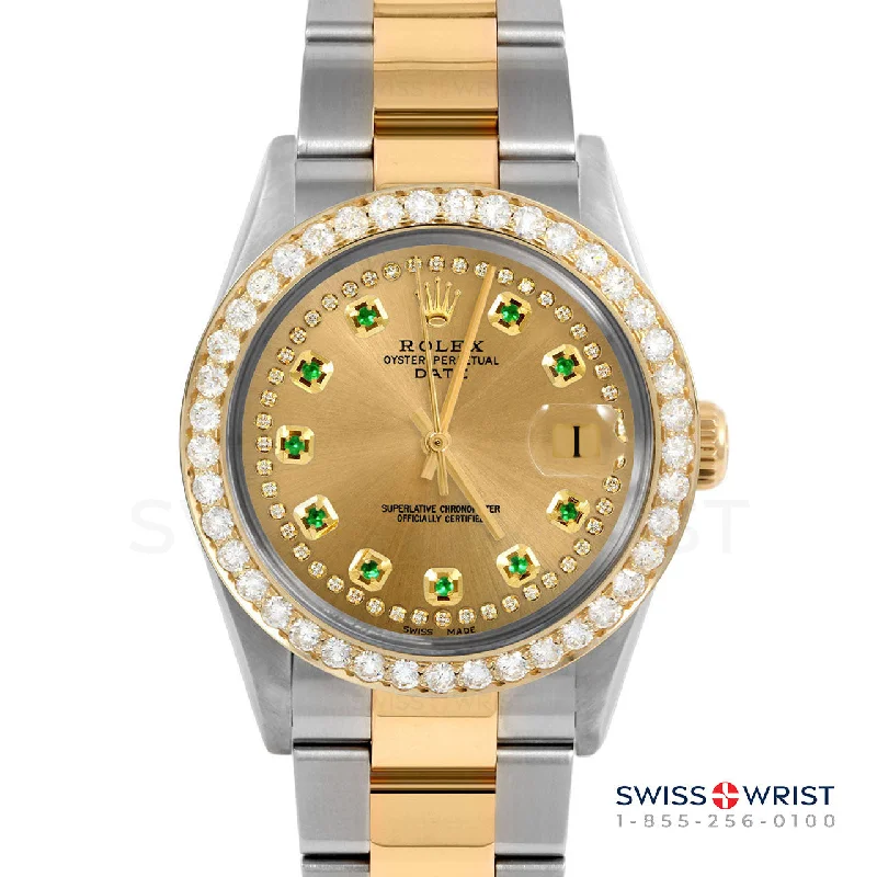 Rolex Date 34mm | 1500-TT-CHM-STRE-2CT-OYS