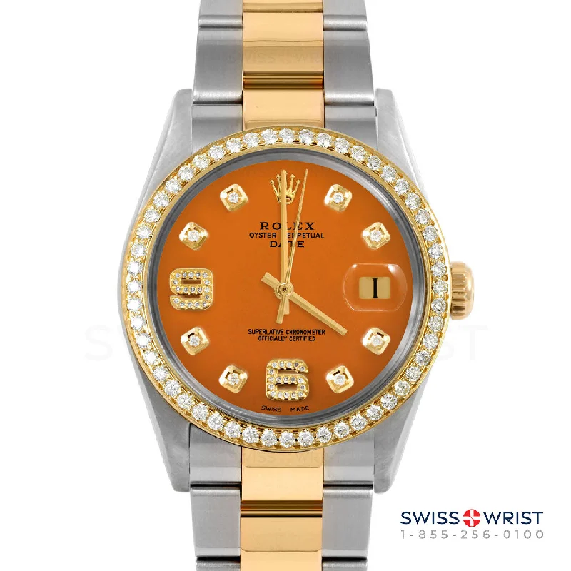 Rolex Date 34mm | 1500-TT-ORN-8DA69-BDS-OYS