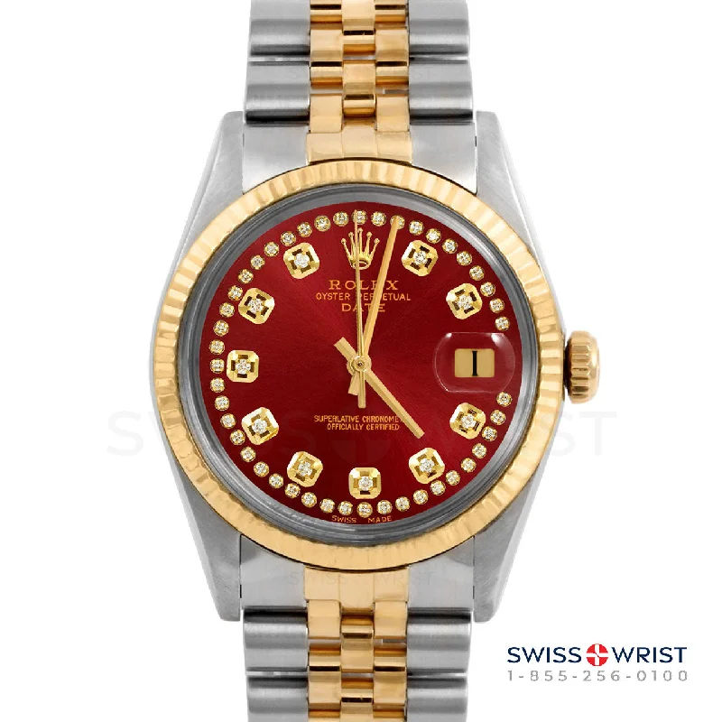 Rolex Date 34mm | 1500-TT-RED-STRD-FLT-JBL