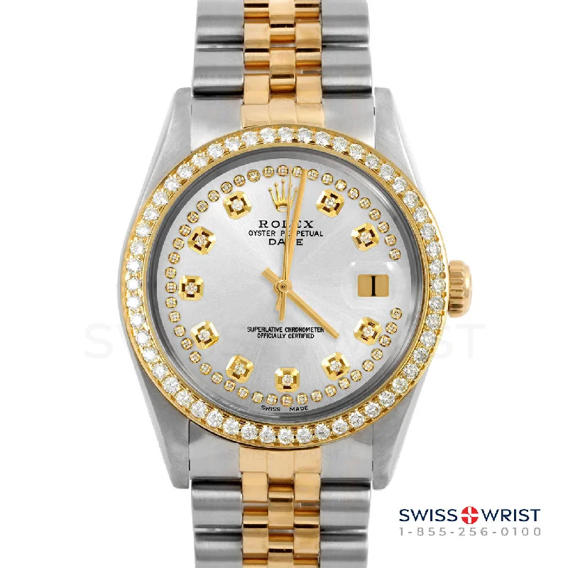 Rolex Date 34mm | 1500-TT-SLV-STRD-BDS-JBL