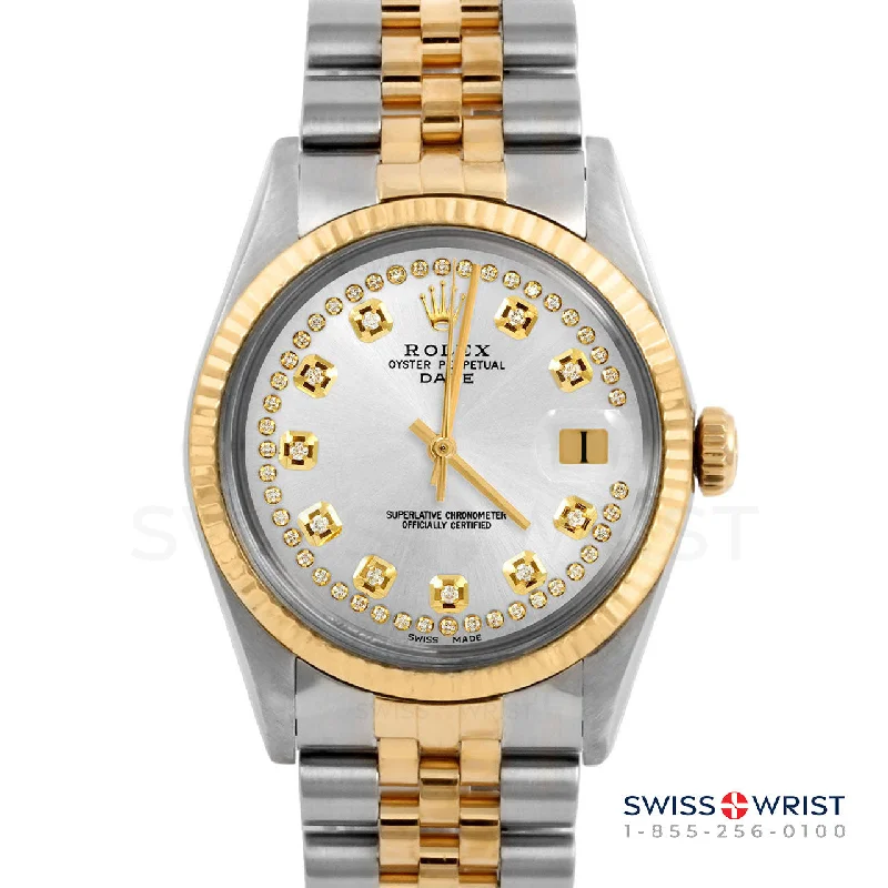 Rolex Date 34mm | 1500-TT-SLV-STRD-FLT-JBL