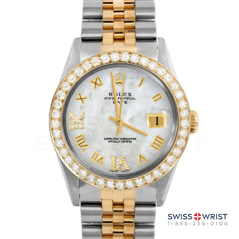 Rolex Date 34mm | 1500-TT-WMOP-RDR69-2CT-JBL