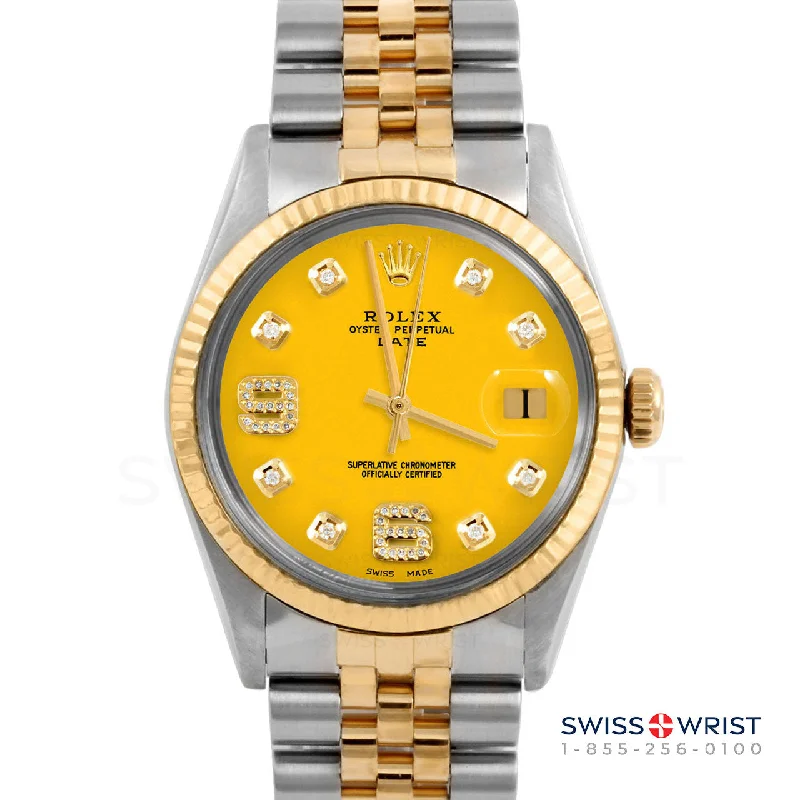 Rolex Date 34mm | 1500-TT-YLW-8DA69-FLT-JBL