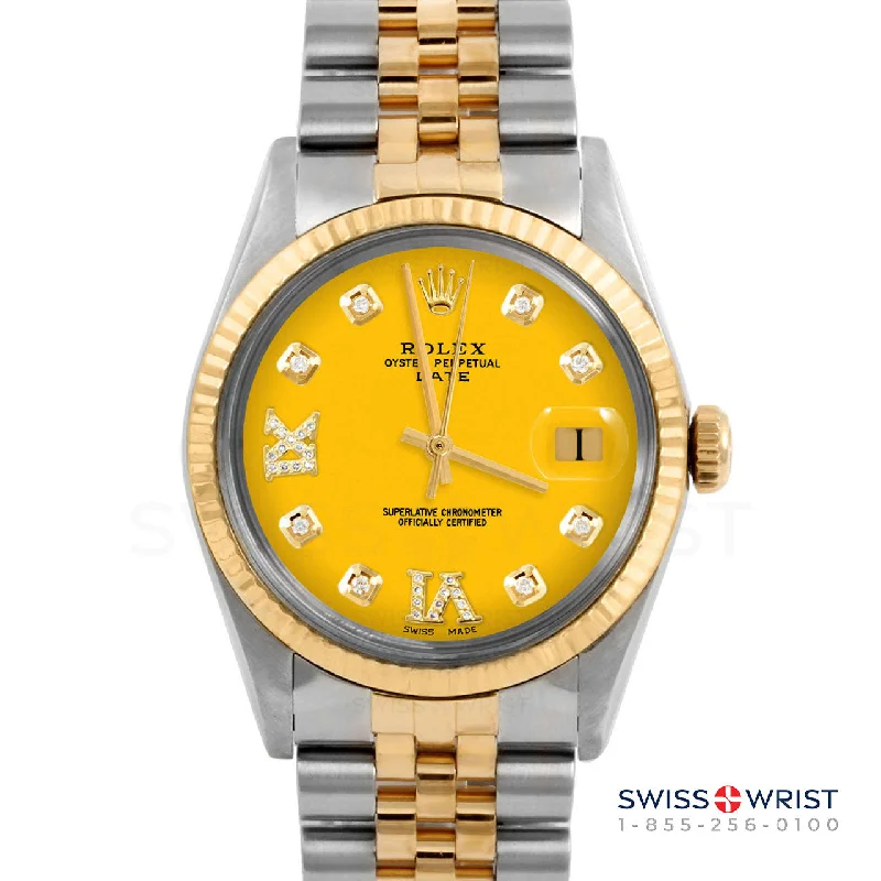 Rolex Date 34mm | 1500-TT-YLW-8DR69-FLT-JBL