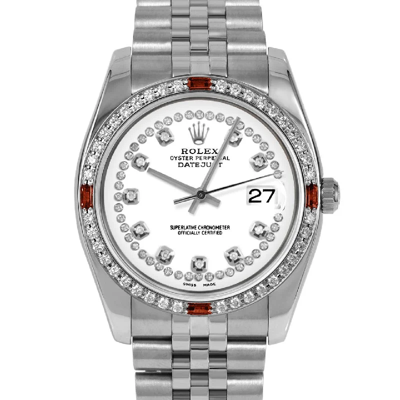 Rolex Datejust 36mm | 116234-WHT-STRD-4RBY-JBL