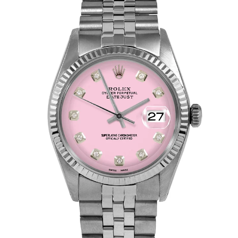 Rolex Datejust 36mm | 1601-SS-PNK-DIA-AM-FLT-JBL