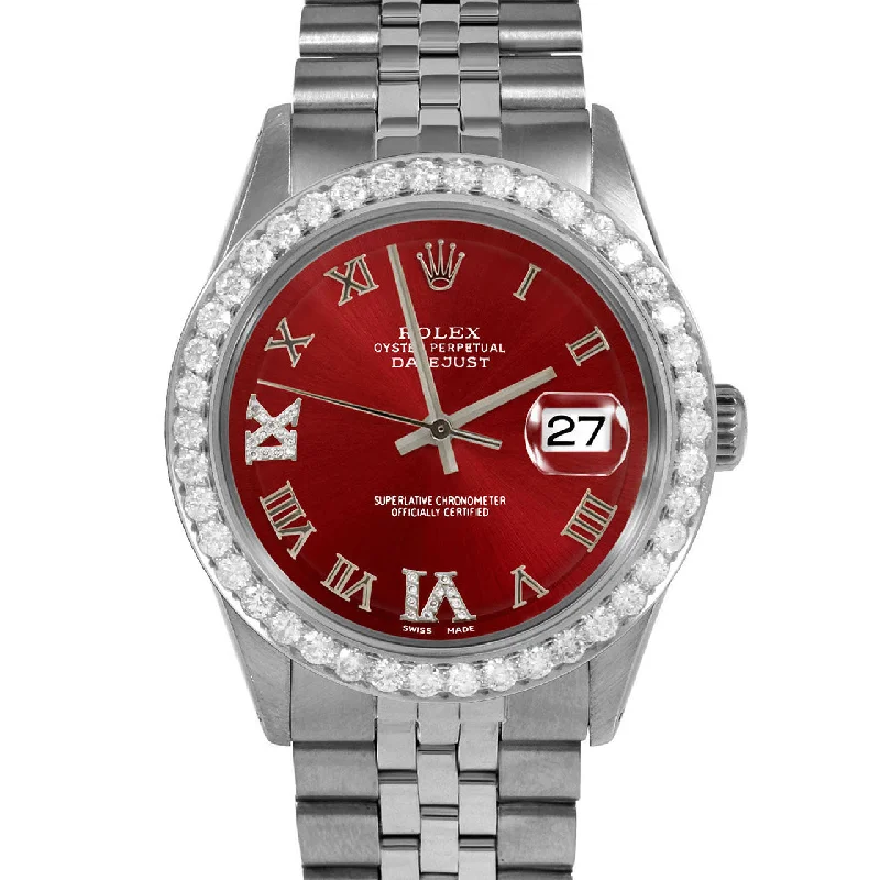 Rolex Datejust 36mm | 1601-SS-RED-RDR69-25CT-JBL