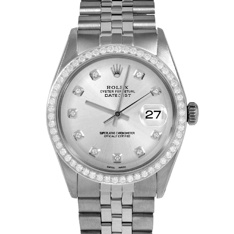 Rolex Datejust 36mm | 1601-SS-SLV-DIA-AM-BDS-JBL