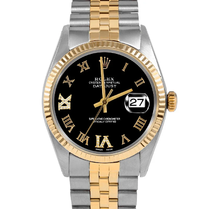 Rolex Datejust 36mm | 1601-TT-BLK-RDR69-FLT-JBL