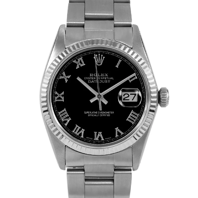 Rolex Datejust 36mm | 16014-BLK-ROM-FLT-OYS