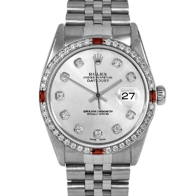 Rolex Datejust 36mm | 16014-SLV-DIA-AM-4RBY-JBL