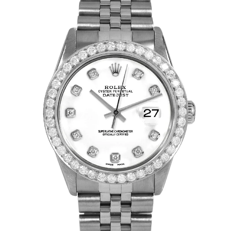 Rolex Datejust 36mm | 16014-WHT-DIA-AM-25CT-JBL