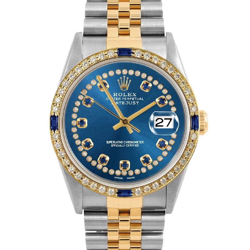 Rolex Datejust 36mm | 16233-BLU-STRS-4SPH-JBL