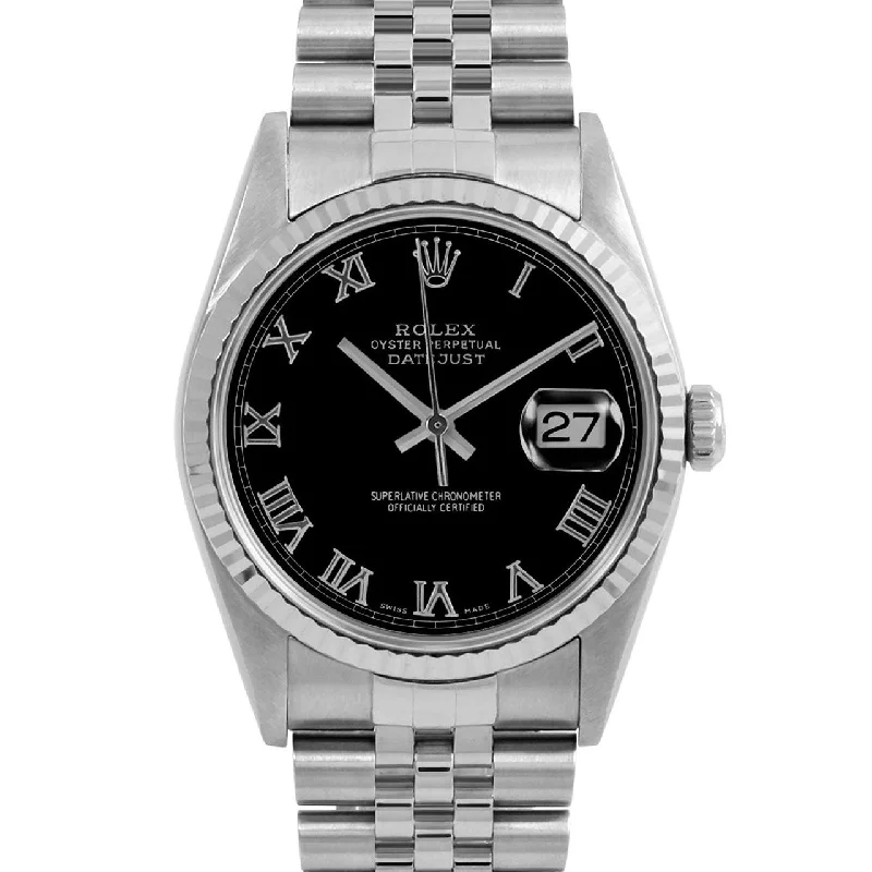 Rolex Datejust 36mm | 16234-BLK-ROM-FLT-JBL