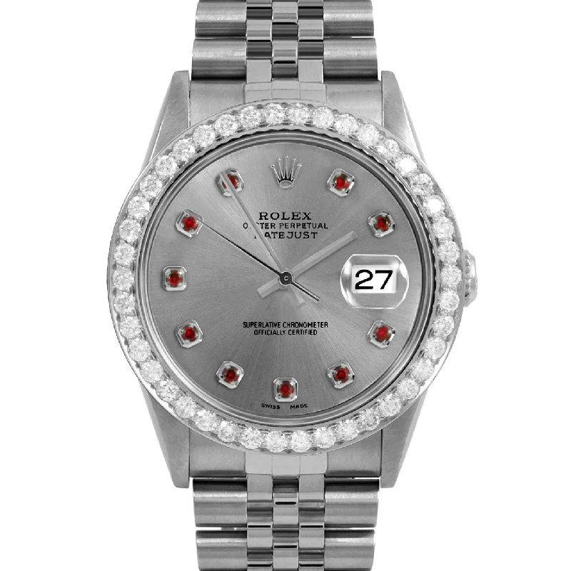 Rolex Datejust 36mm | 16234-SLT-RBY-AM-25CT-JBL