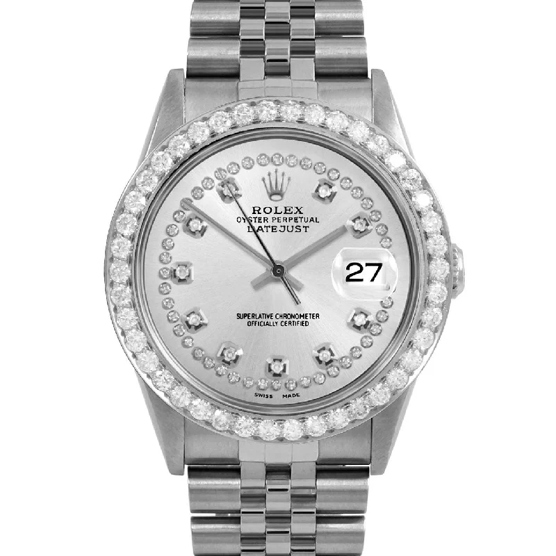 Rolex Datejust 36mm | 16234-SLV-STRD-25CT-JBL