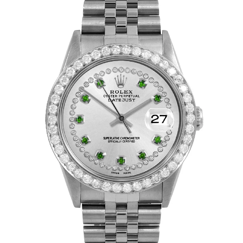 Rolex Datejust 36mm | 16234-SLV-STRE-25CT-JBL