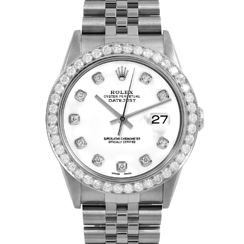 Rolex Datejust 36mm | 16234-WHT-DIA-AM-25CT-JBL